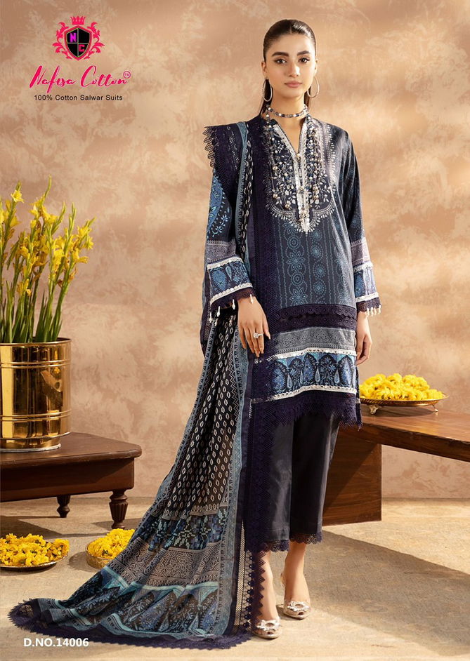 Sahil Vol 14 By Nafisa Karachi Cotton Dress Material Wholesale Shop in Surat
